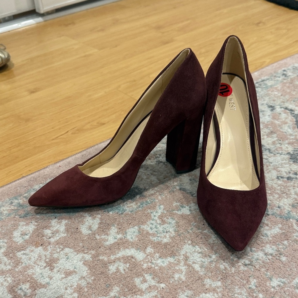 Nine West Burgundy Heels